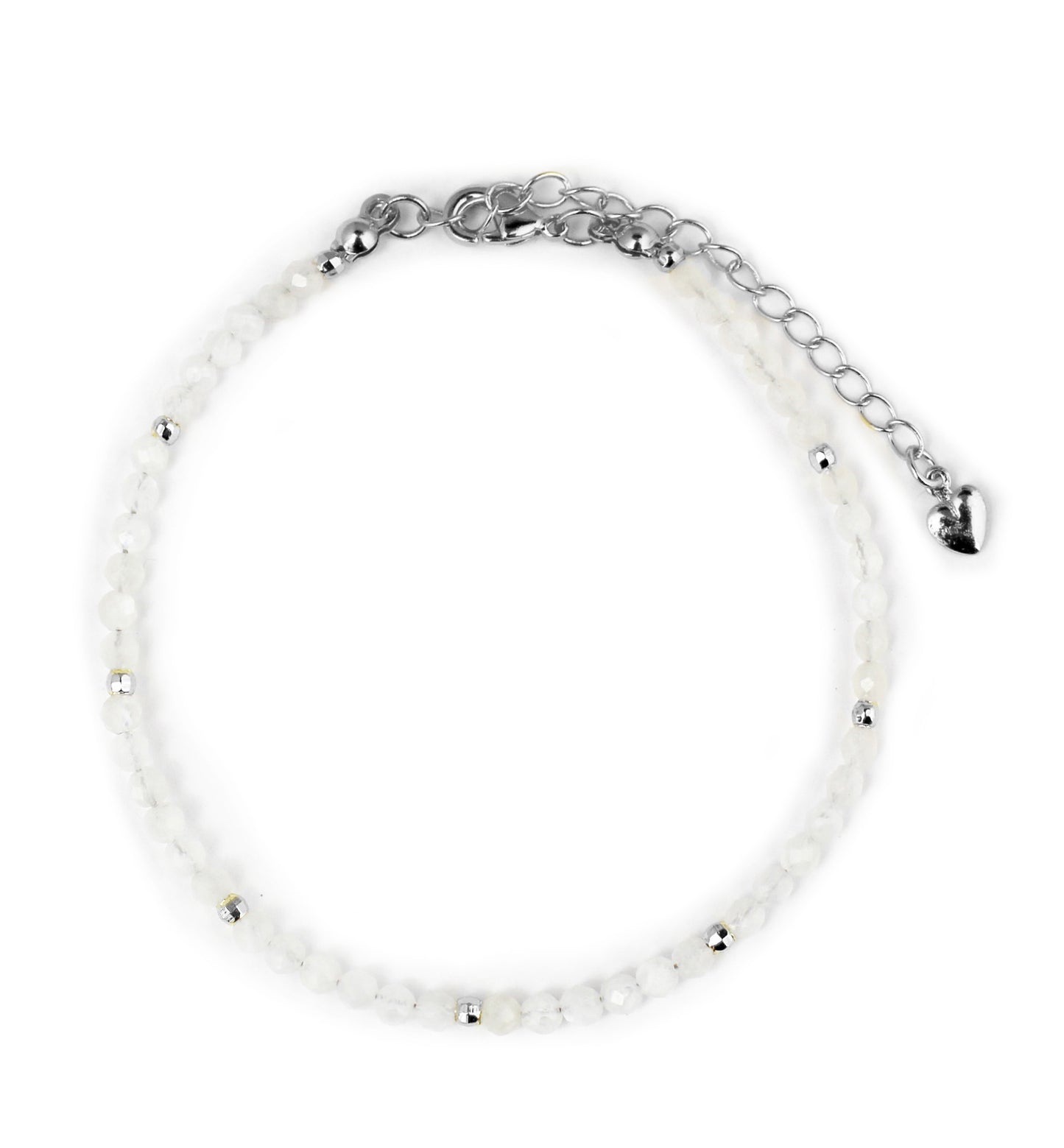 Mondstein Armband aus 2,5 mm Facettiert Mondstein Perlen