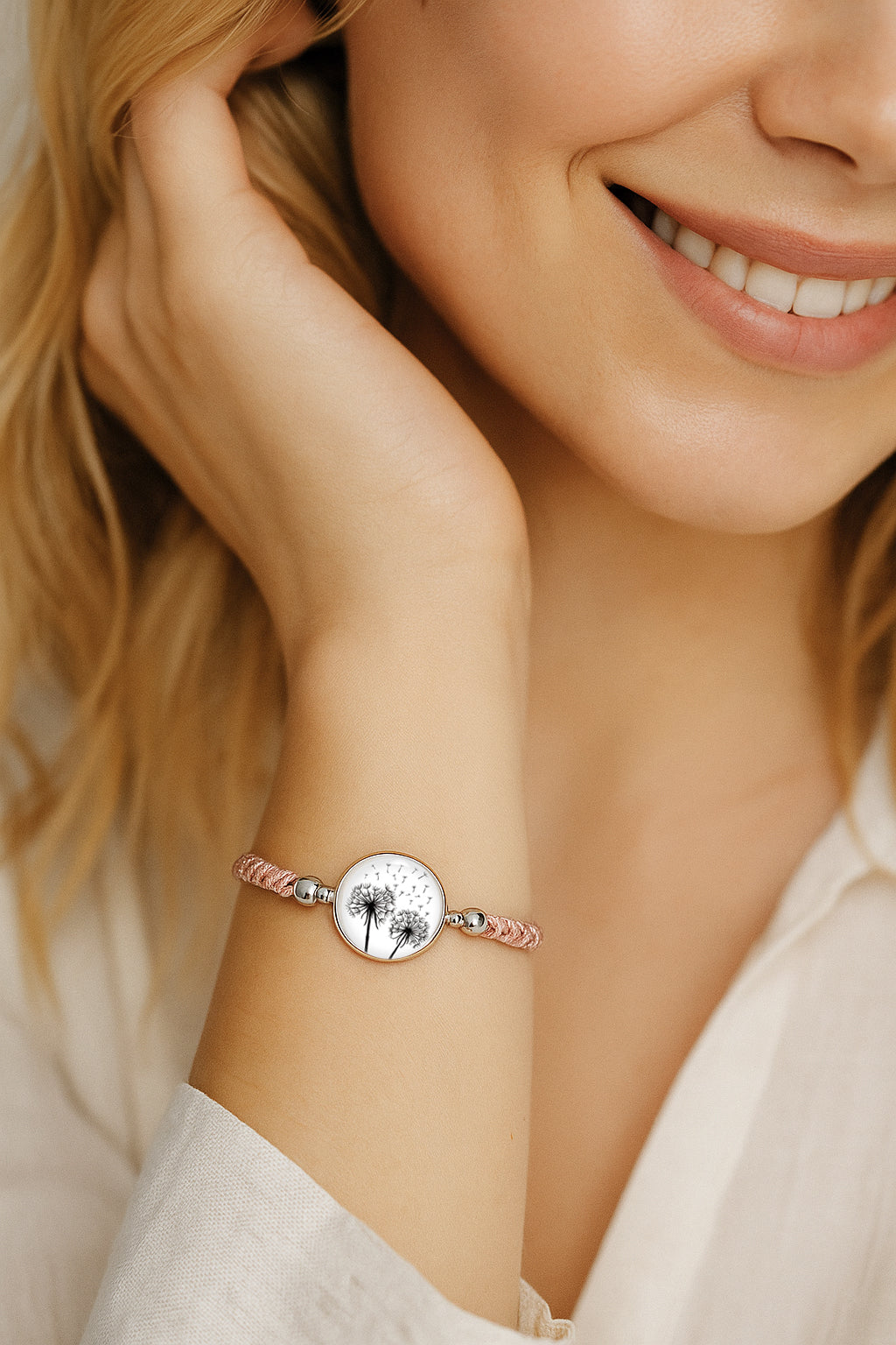 Stoff Armband Pusteblume