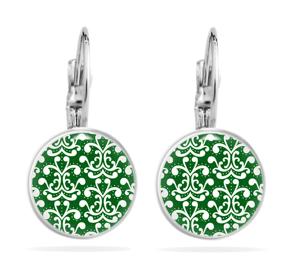 Ohrringe Mandala Grün, Ohrringe Ornament, Ohrhänger Boho Hippi, Einzigartige Ohrringe, Geschenke für sie, Mama Geschenk