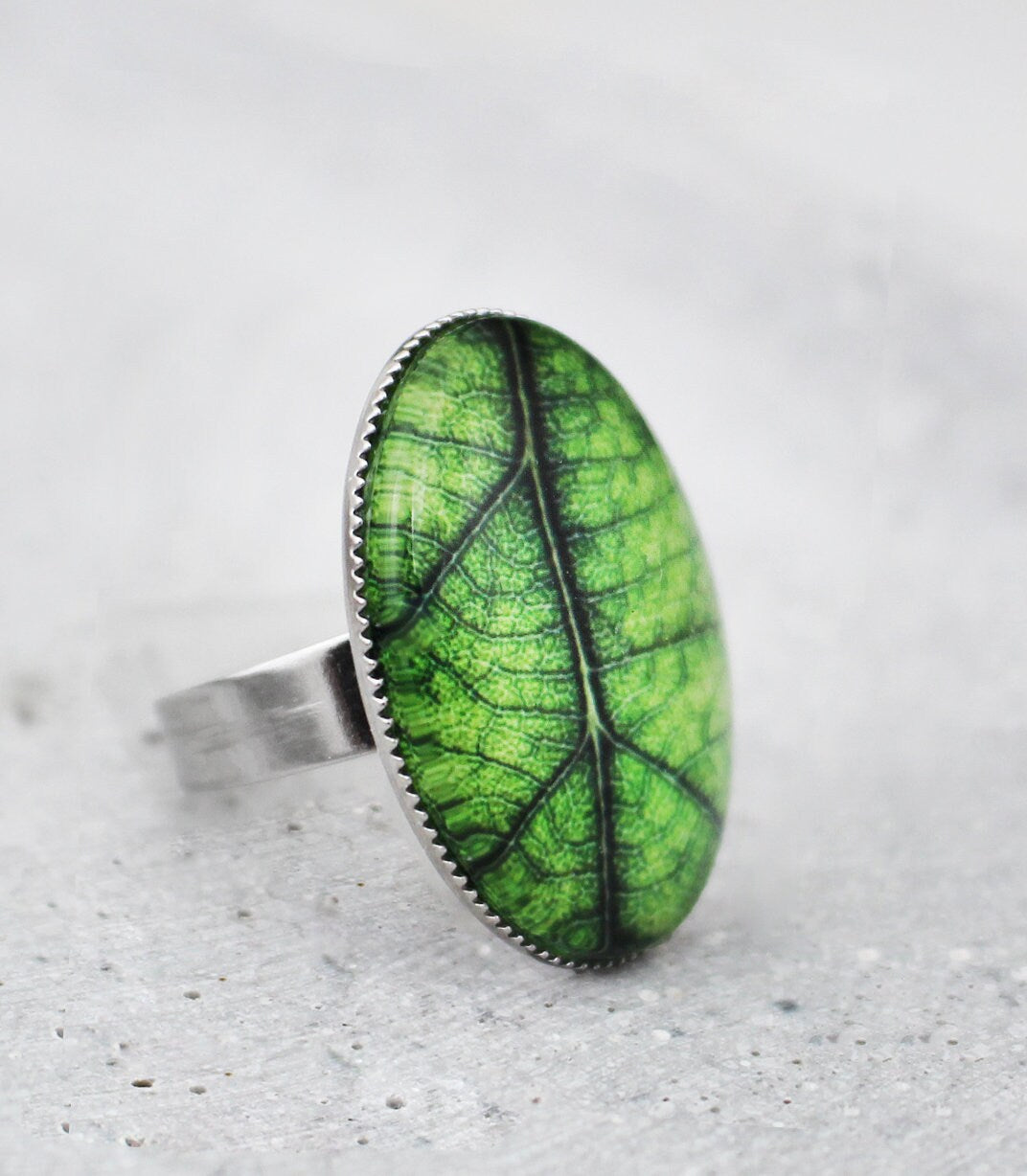 Ring Blattmuster, Ring mit Blätter, Edelstahl Ringe Silber, Leaf Ring, Freundschafts Ring, Geschenke für Schwester Freundin
