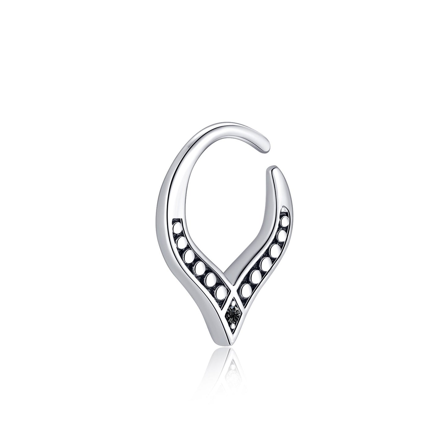 V Form Helix Ring 16G, Knorpel Piercing, Sterling Silber Tragus, Helix Piercing, Boho Daith, Tragus Ring, Ohrpiercing Ring 8 mm