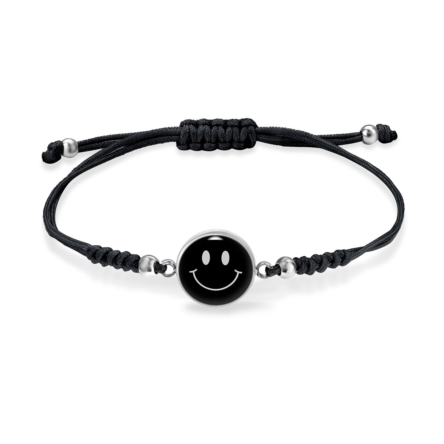 Smiley Stoff Armband