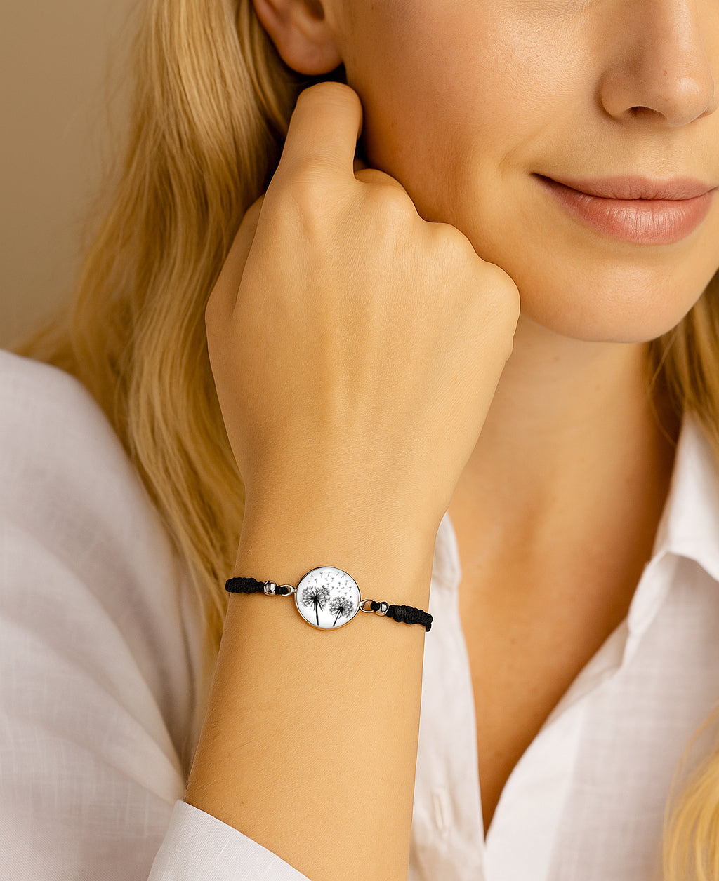 Stoff Armband Pusteblume