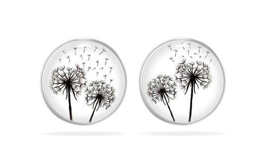 Ohrstecker Pusteblume, Ohrringe Löwenzahn, Handgefertigter Statement Ohrringe, Pusteblumen Schmuck, Minimalistisch, Geschenke für Frauen