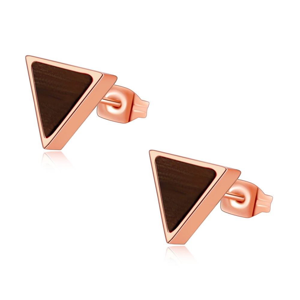 Ohrringe Holz, Ohrringe Dreieck, Ohrstecker Holz, Holzohrringe, Holzohrstecker, Herrenohrstecker, Holzschmuck, Geschenke für Frauen