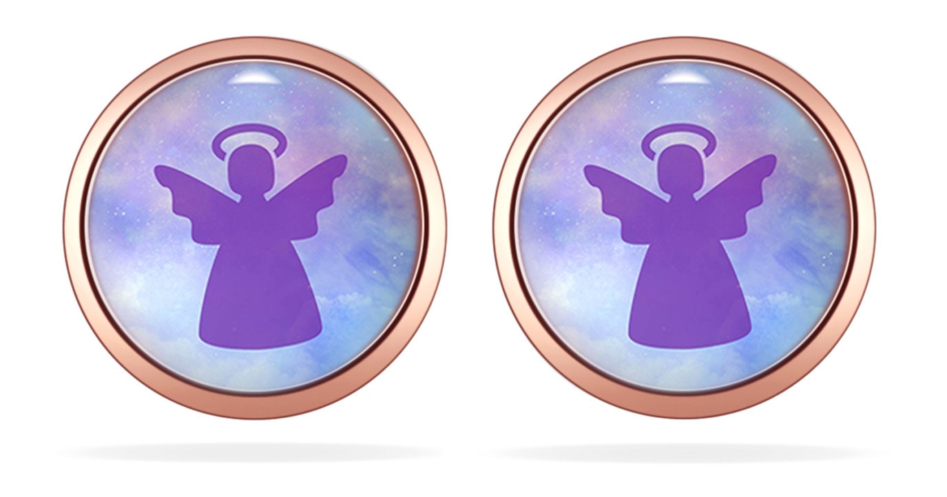 Schutzengel Ohrringe, Engel Ohrstecker, Engel Ohrringe, Schutzengel Schmuck, Ohrstecker Kinder, Geschenke für Mädchen