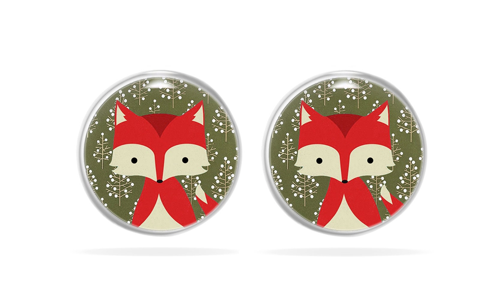 Fuchs Ohrstecker, Ohrringe Fuchs, Fuchs Schmuck, Lustige Ohrringe, Beste Freunde Geschenk, Tier Ohrstecker, Geschenk für kleines Mädchen