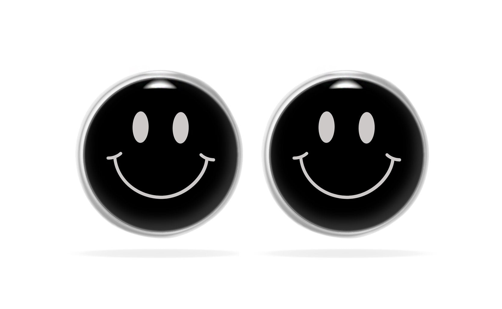 Ohrringe Smiley, Ohrringe Teenager, Süße Ohrringe, Ohrringe Schwarz Weiß, Geschenke für sie, Witzige geschenke