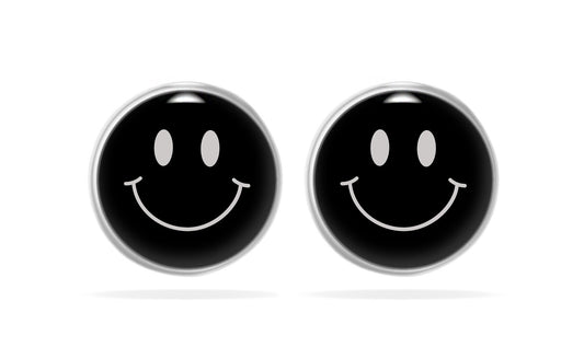 Ohrringe Smiley, Ohrringe Teenager, Süße Ohrringe, Ohrringe Schwarz Weiß, Geschenke für sie, Witzige geschenke