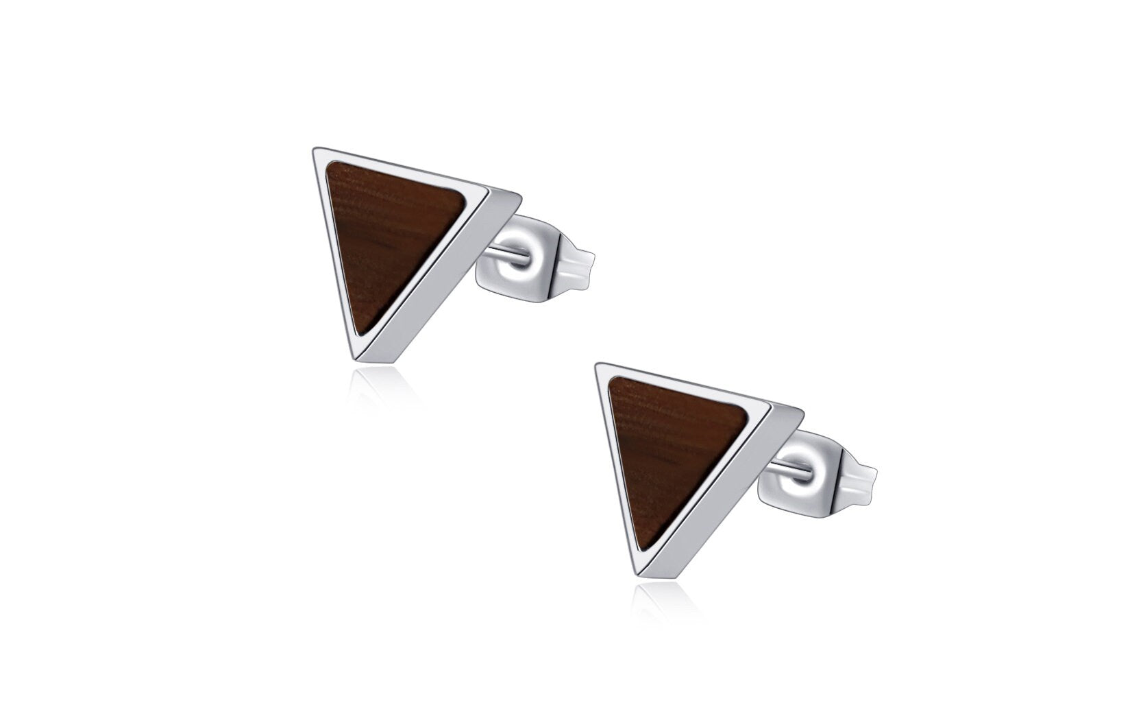 Ohrringe Holz, Ohrringe Dreieck, Ohrstecker Holz, Holzohrringe, Holzohrstecker, Herrenohrstecker, Holzschmuck, Geschenke für Frauen