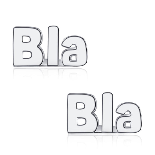 Witzige Statement Ohrstecker, Ohrringe Spruch, Ohrringe" Bla Bla", Silber Ohrringe, 925 Sterling, Ohrringe Lustig, Teenager Mädchen Geschenk