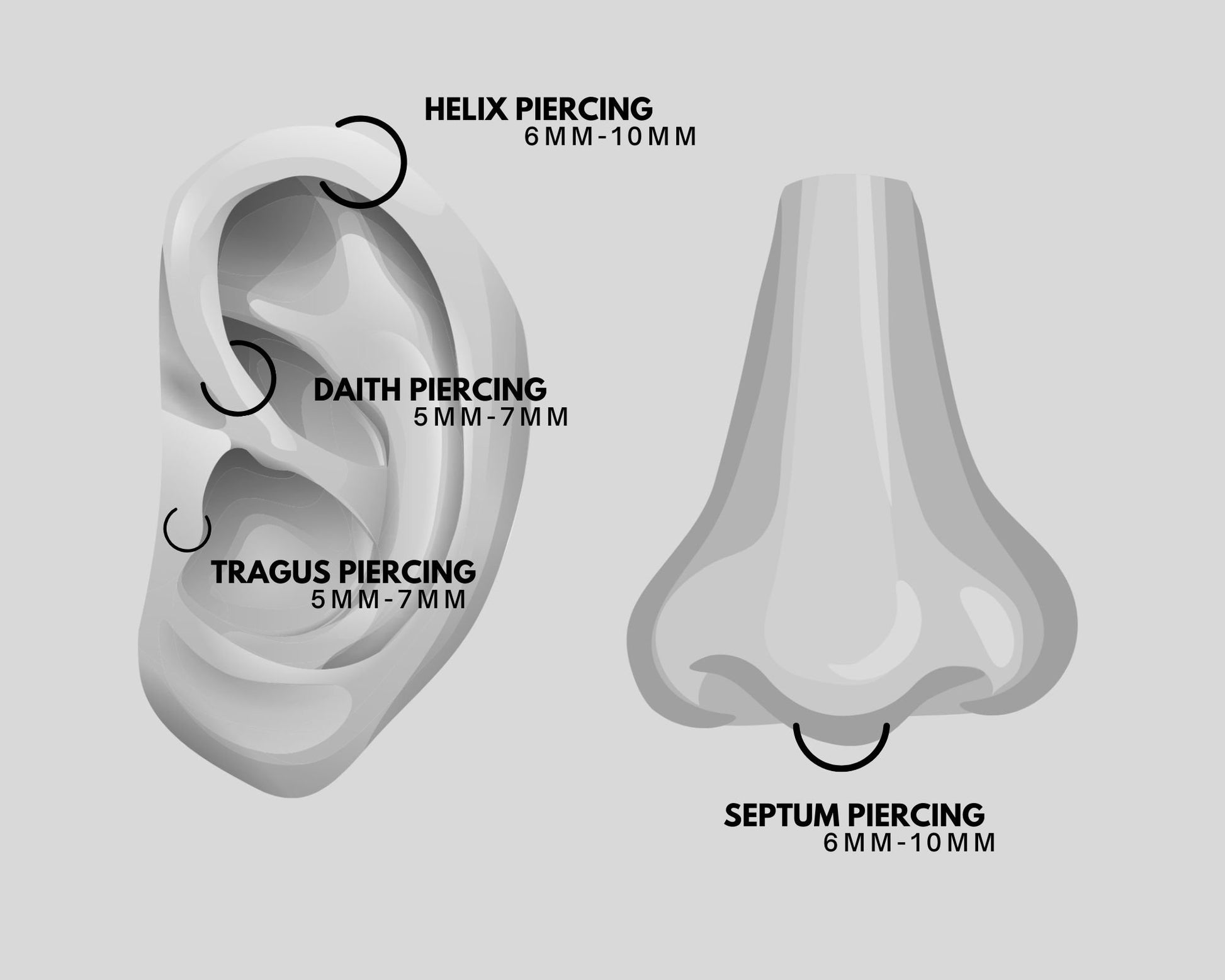 Schmetterling Helix Ring 16G, Knorpel Piercing, Sterling Silber Tragus, Helix Piercing, Boho Daith, Tragus Ring, Ohrpiercing Ring 8 mm