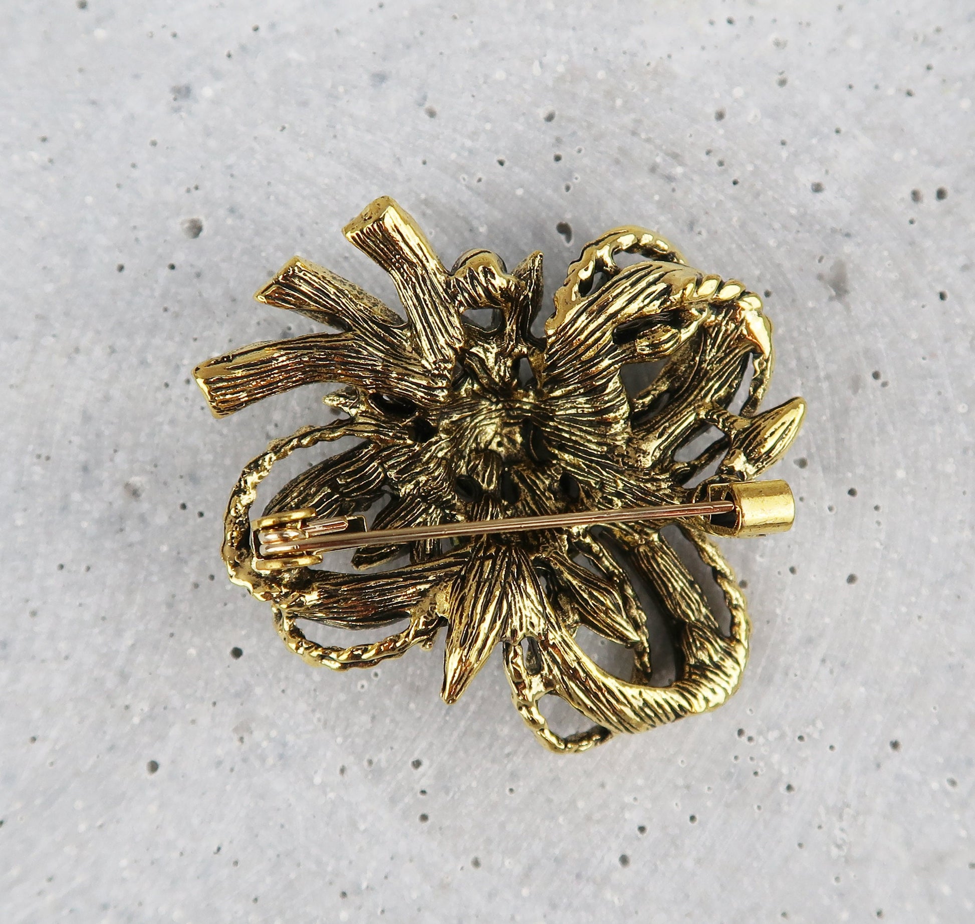 Brosche Schleife Mit Strass, Vintage Brosche Strass, Art Deco Brosche, Brosche Gold, Vintage Schmuck, Geschenke für sie, Mama Geschenk