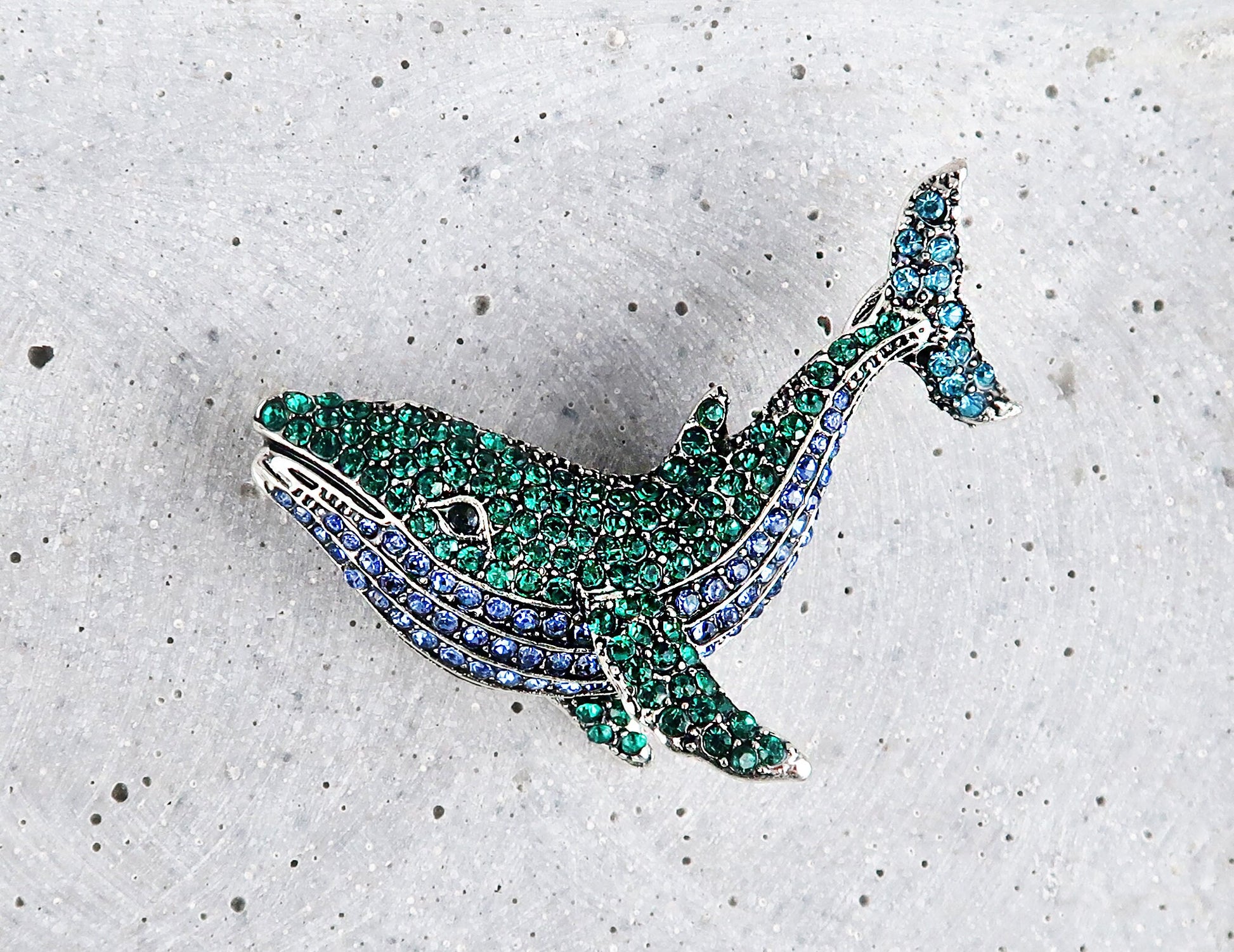 Delfin Brosche Strass, Art Deco Brosche, Brosche Gold, Brosche Vintage, Vintage Schmuck, Geschenke für sie, Mama Geschenk